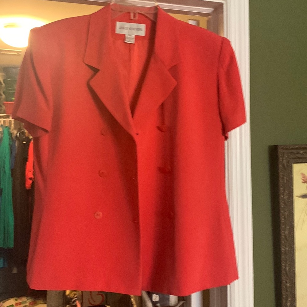 Jones New York silk double breasted jacket